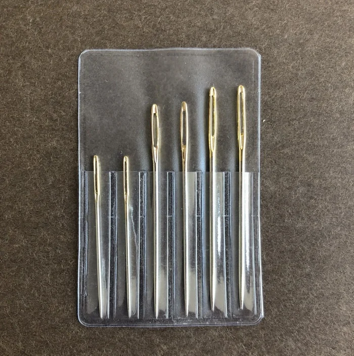 Смешанная пряжа с длинным глазом, Гобеленовая игла, ручная швейная игла с золотым глазом