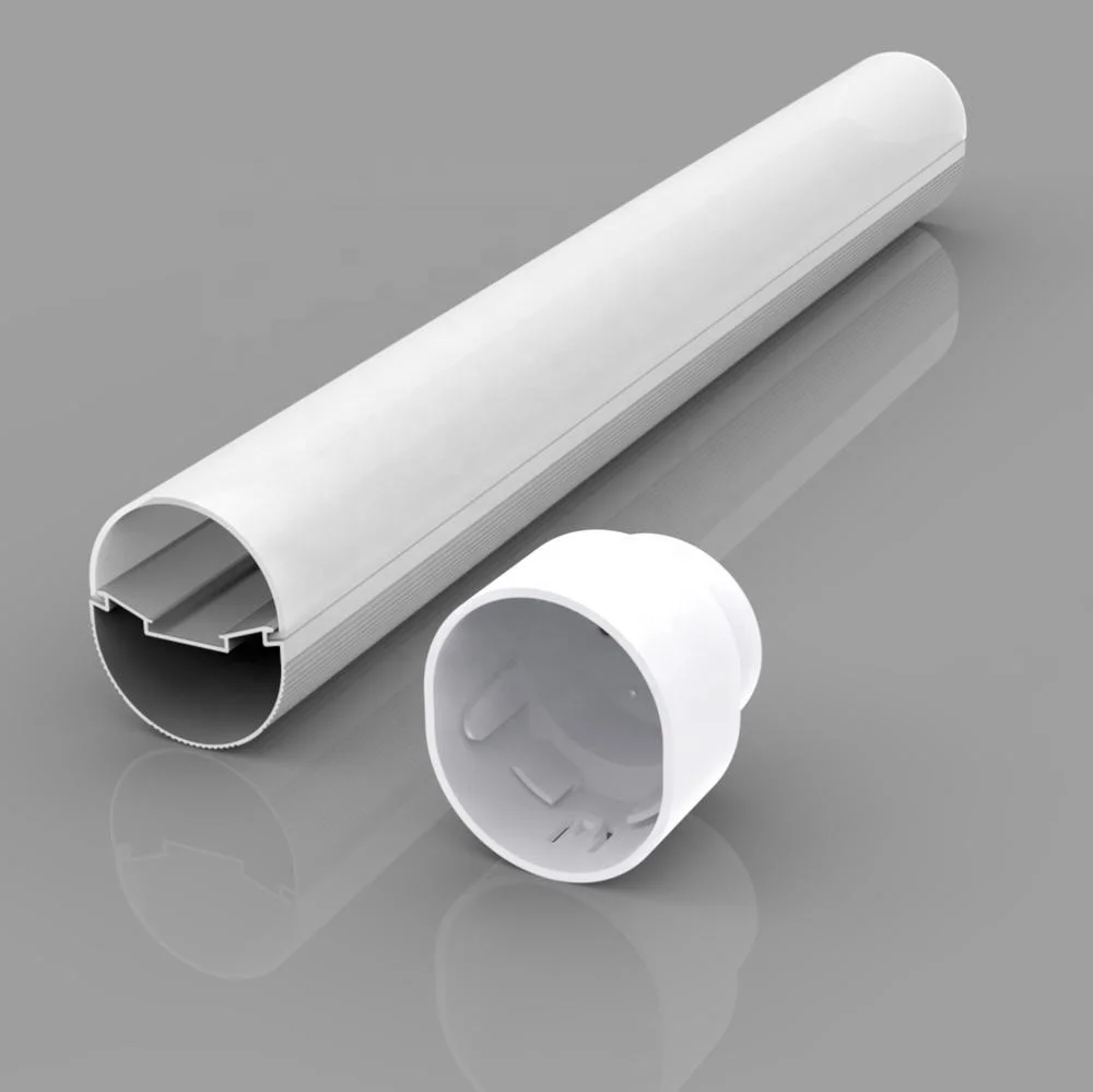 2021 New Aluminum Structure PC Cover Ellipse T8 LED Tube Light  For LED Profile LED Aluminum Housing