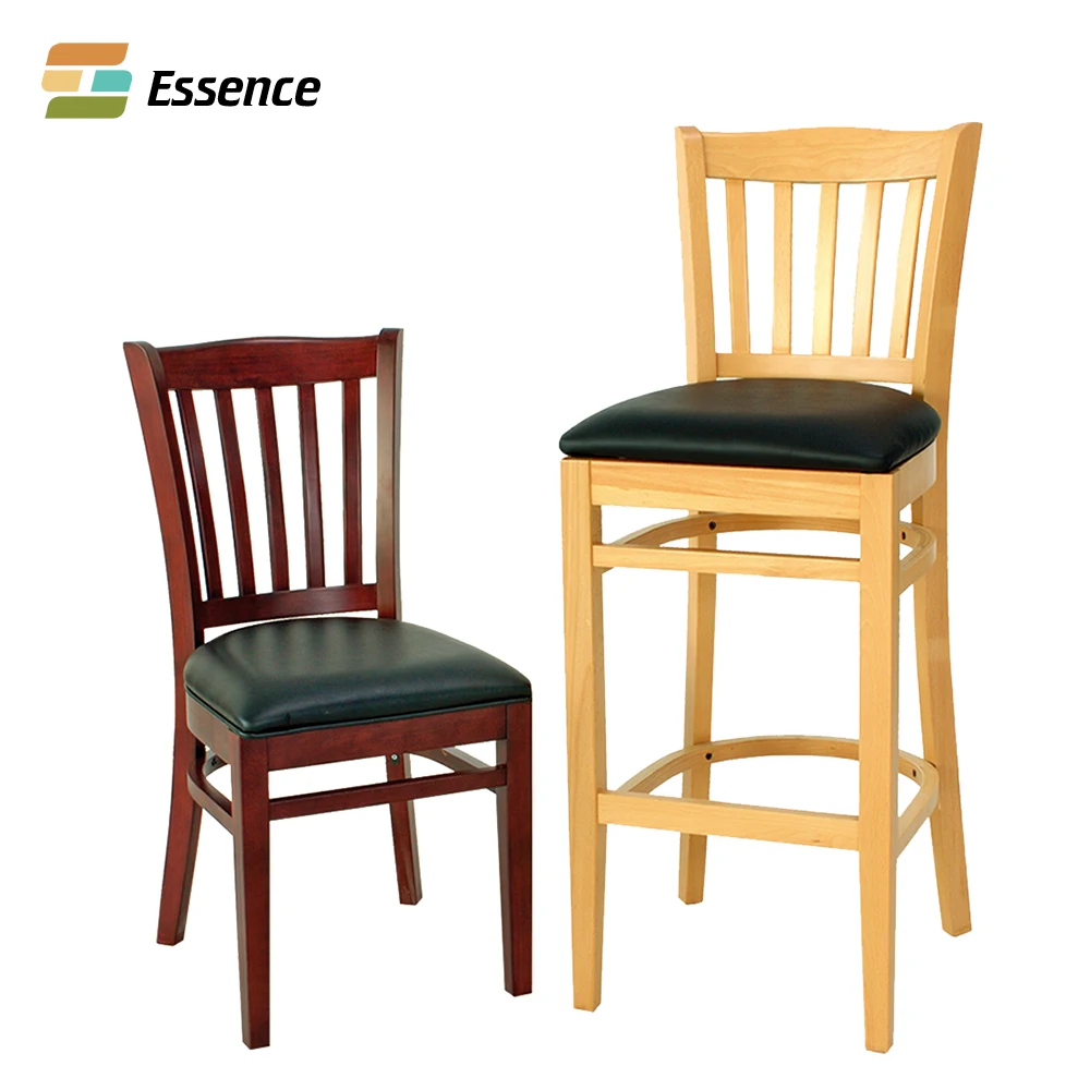 Safe Quality Wooden Restaurant Rest Chair Wood Dining Chair
