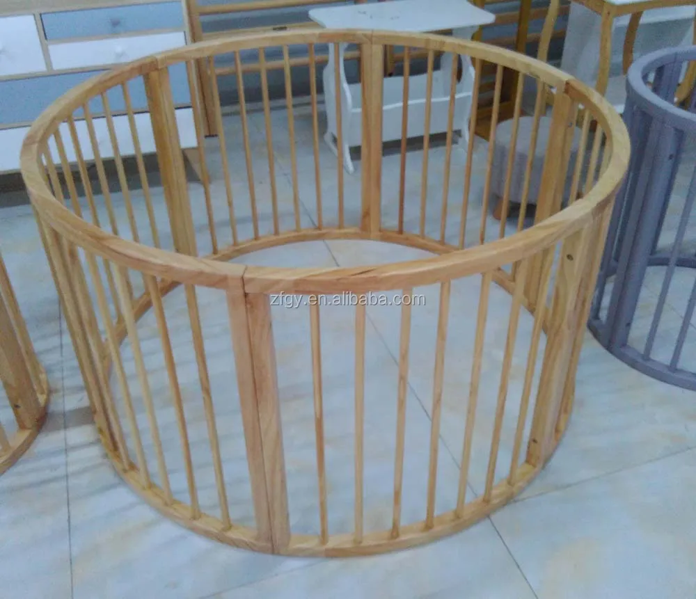Wooden indoor baby children safety play area fence