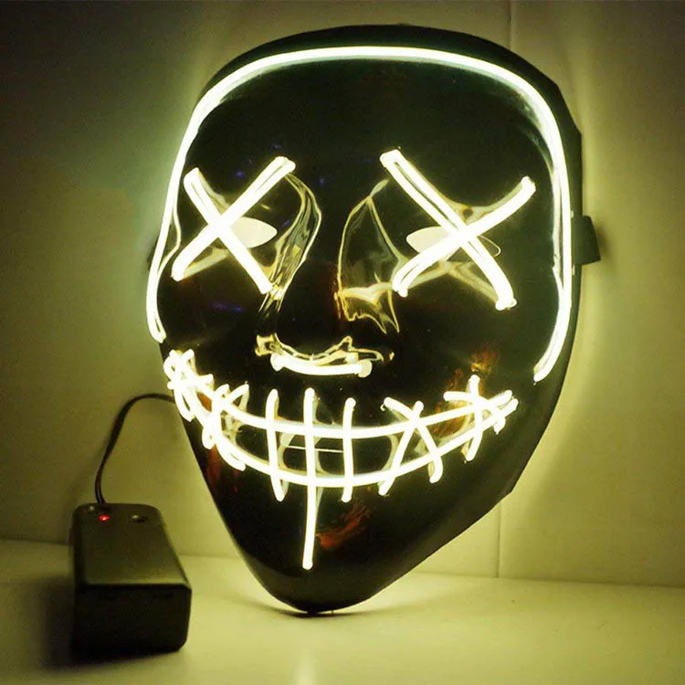 Halloween Party Equipment LED Scary Mask LED Light Up EL Masks EL Wire Mask for Festival Parties Manufacturer China