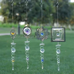Essoreuse a vent Hanging 3D Spiral Solar Metal Garden Wind Spinner 3D Metal Wind Spinners 3D Garden Wind Spinners