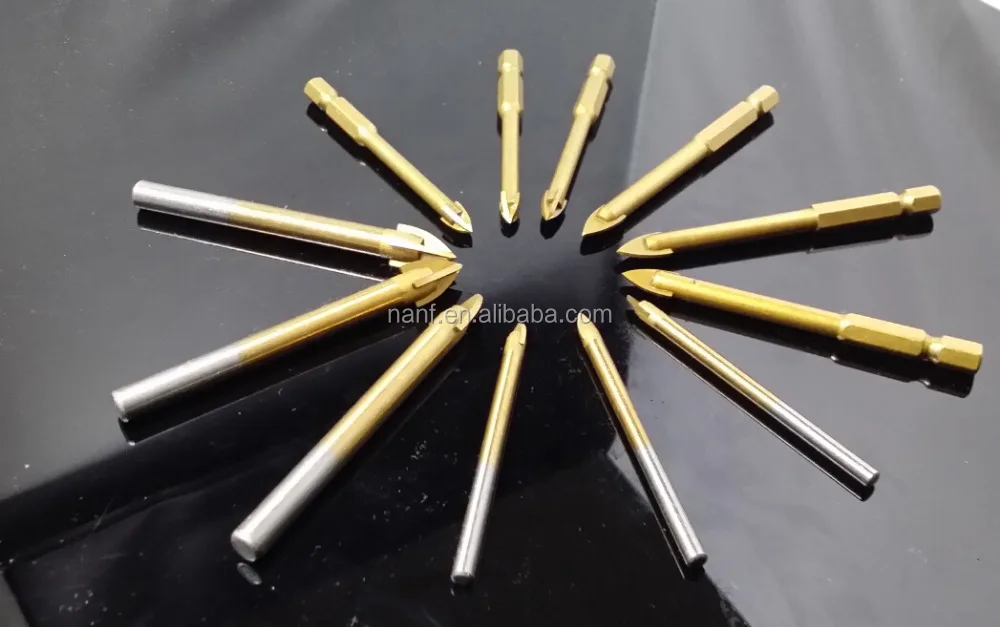 Glass Tile Drill Bit Carbide Tipped Spear Head Ceramic Tile Marble Mirror Porcelain Drill Bit