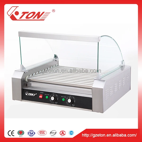 Commercial Stainless Steel 5 Rollers Automatic Hot Dog Warmer