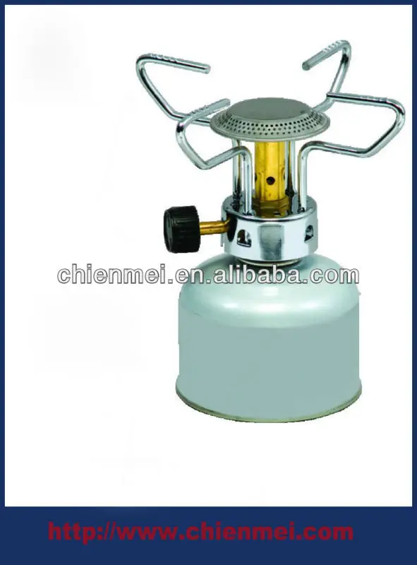 single burner gas stove with pierce outdoor camping gardening hiking portable gas mini backpack cooker