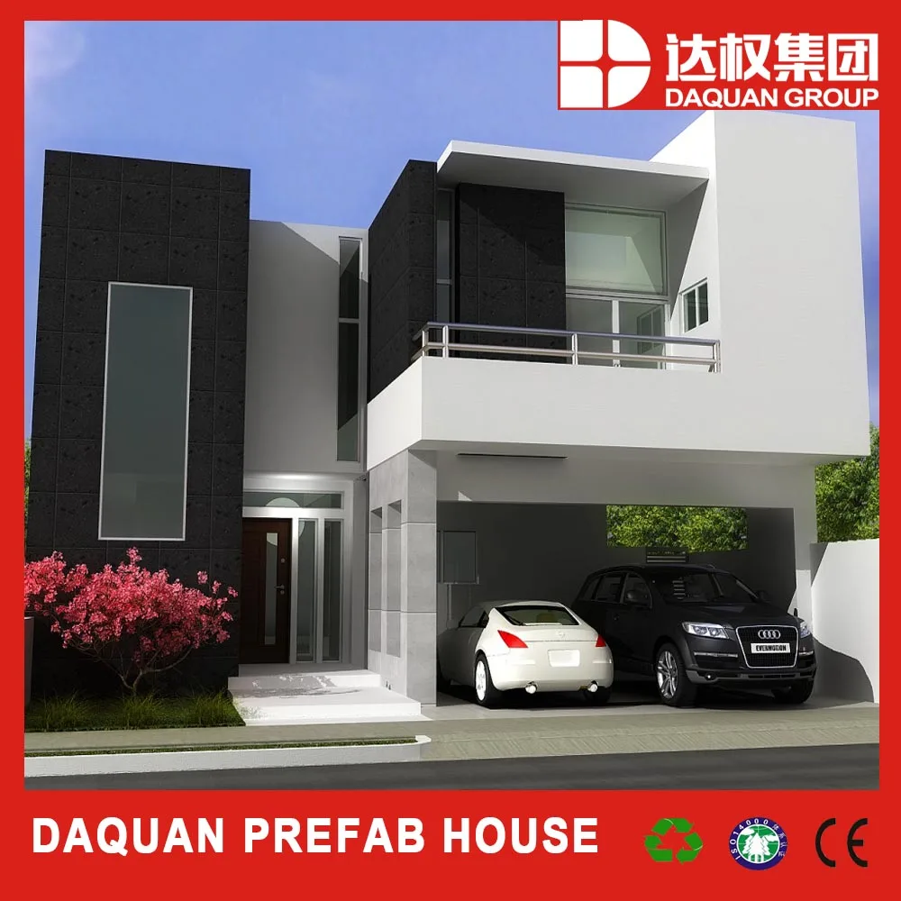 Daquan 2 storey pre-made house sandwich panel prefab house/villa/hotel