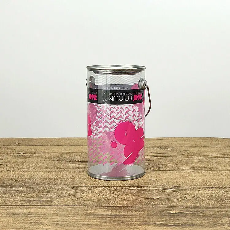 Factory price Eco-friendly food grade PET plastic unique candy food jars with aluminium lid