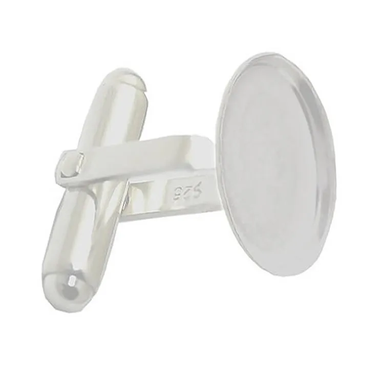 Beadsnice 925 sterling silver cuff fashion with base 12mm wholesale backs fabrication cufflinks for mens ID27501