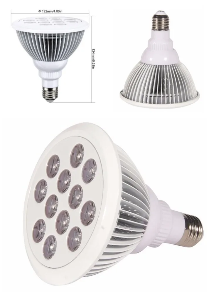 12 Вт 24 Вт E27 Par 38 diy светодиодные светильники для теплиц и комнатных растений
