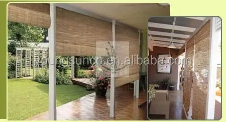 Natural reed screen for window curtain