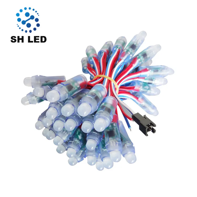 Ws2811 / ucs1903 12mm DC5V RGB pixel Navidad de luz LED String con SPI control