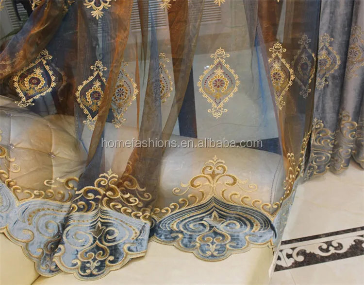 European Top-grade Curtains Living Room Bedroom Window Curtains
