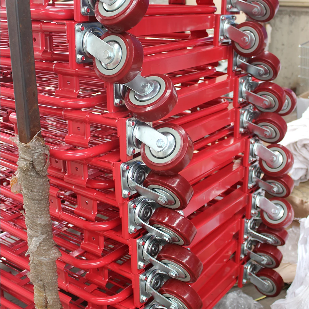 3 sided logistics roll container folding hand trolley metal pallet cage