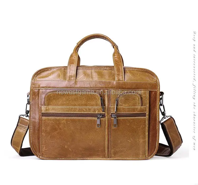 
Retail fashion crossbody shoulder genuine leather business men leather bag supplier free shipping 