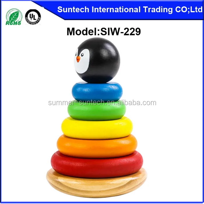 Wholesale educational Stacking Jill old fashioned wooden toys