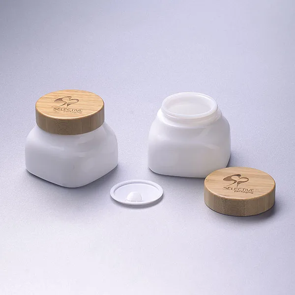 40ml 120ml 150ml Fancy Natural Pure wholesale round opal white cosmetic glass cream jar