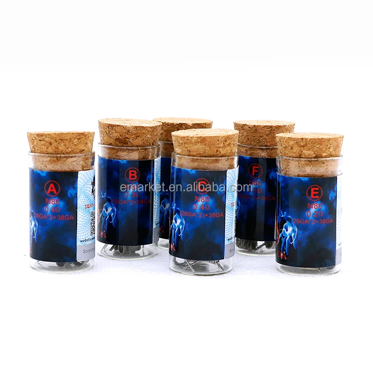 
2017 High Quality Electronic Cigarette Prebuilt Demon Killer N80 Flame Wire and Demon Killer N80 Flame Coil 