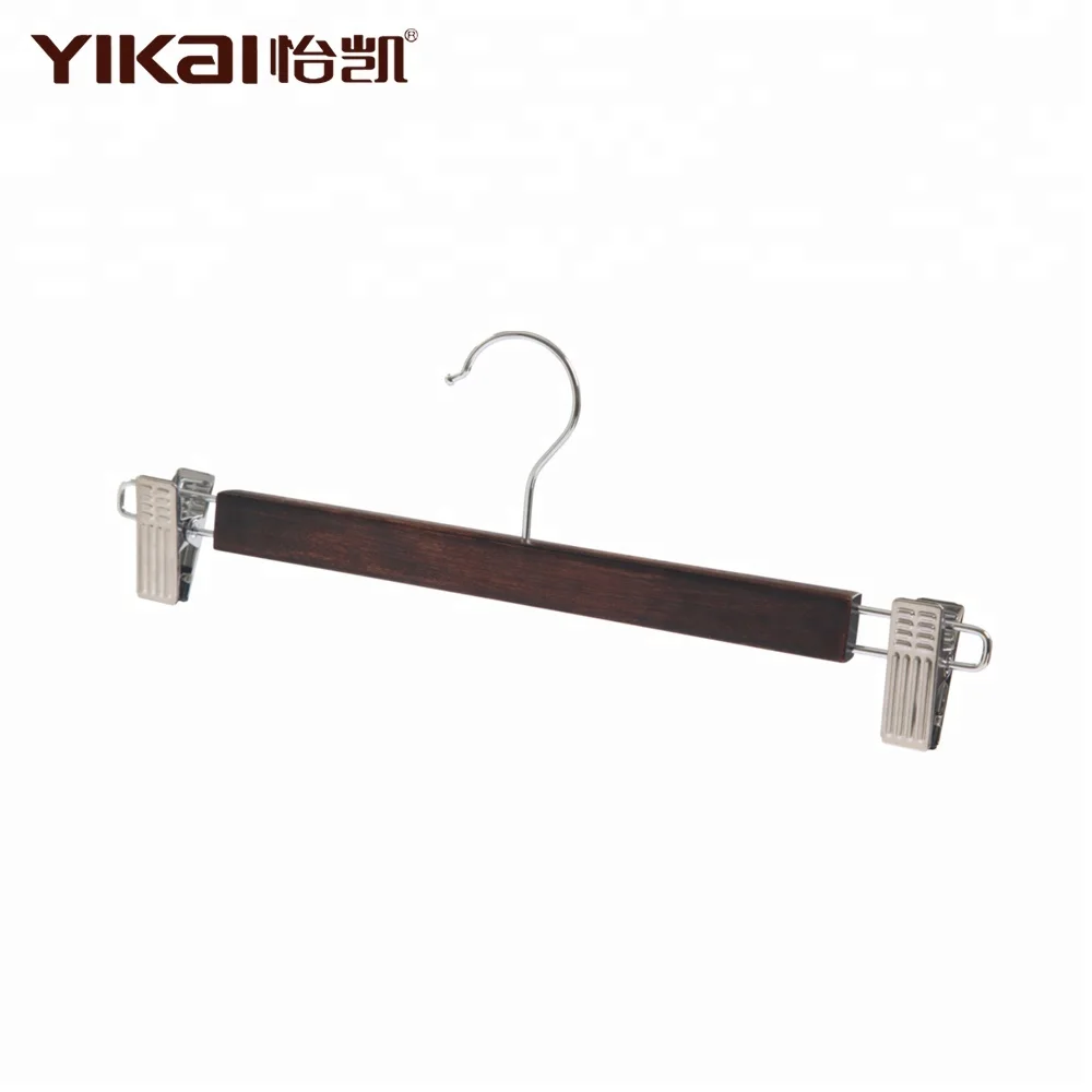Classic Hot Selling Pants Hanger with Smooth Metal Clips for Skirts Display Hanger