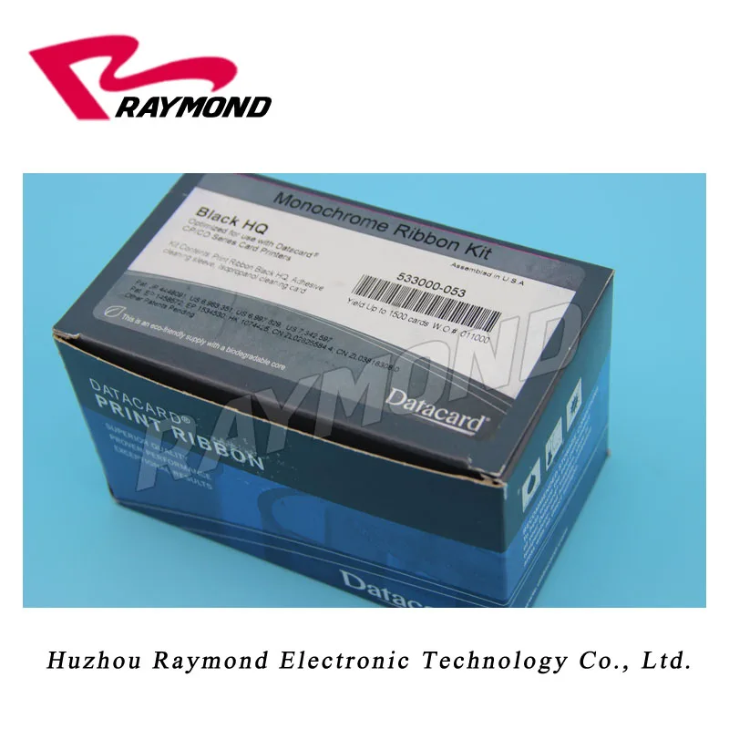 Лента для принтера карт Datacard CP40 / CP60 CP80 и CD800 Plus черная монохромная лента 533000-053 1500 изображений в рулоне