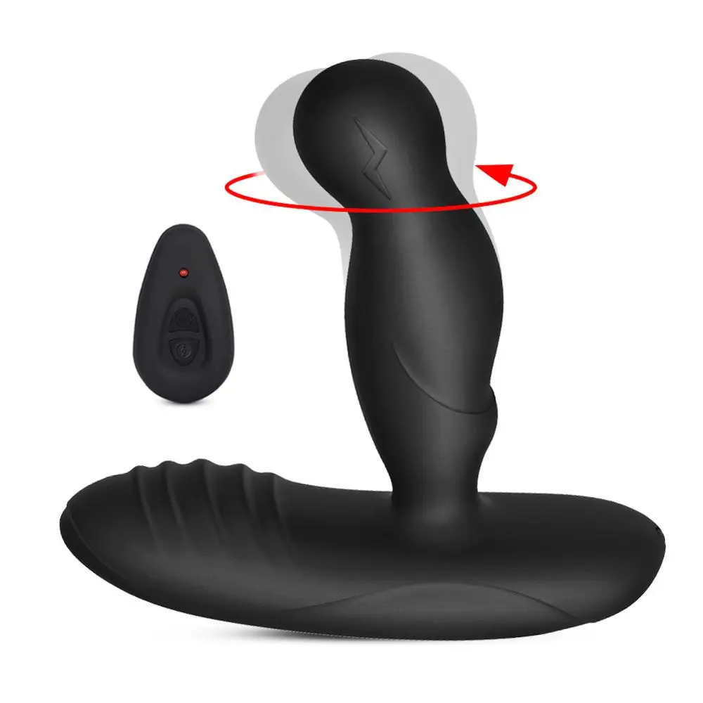 Levett 16 Modes Prostata Vibrator Rechargeable Remote Control USB Rechargeable Smart Heating 360 Spinning for Men