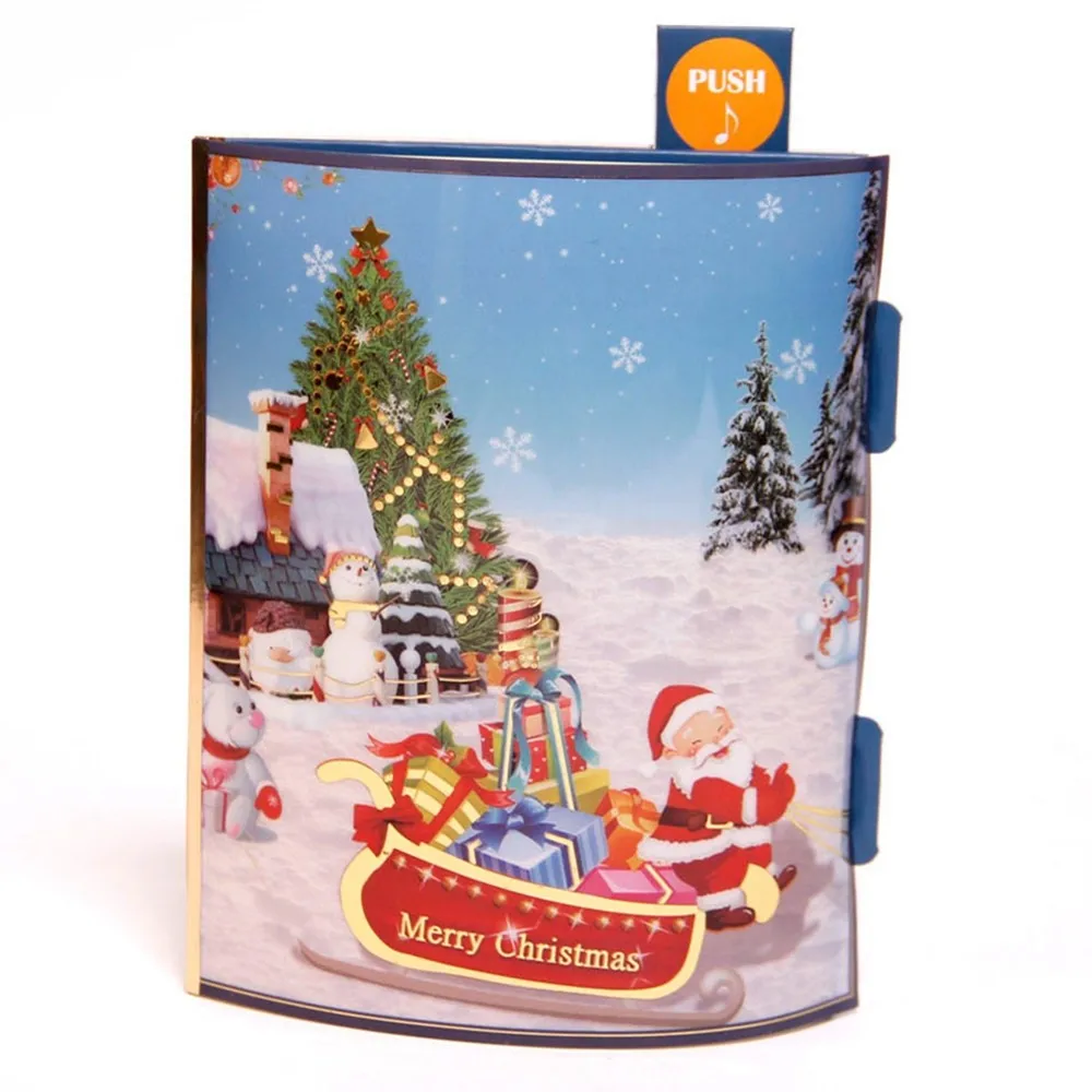 
christmas pop up greeting card with music 