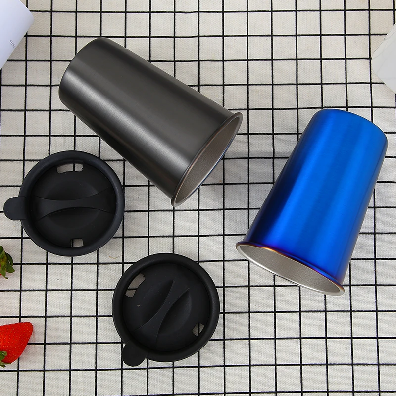 Оптовая продажа, пивная кружка из нержавеющей стали 18/10 для Beerfest, дорожная кружка для кофе с крышкой, кружка