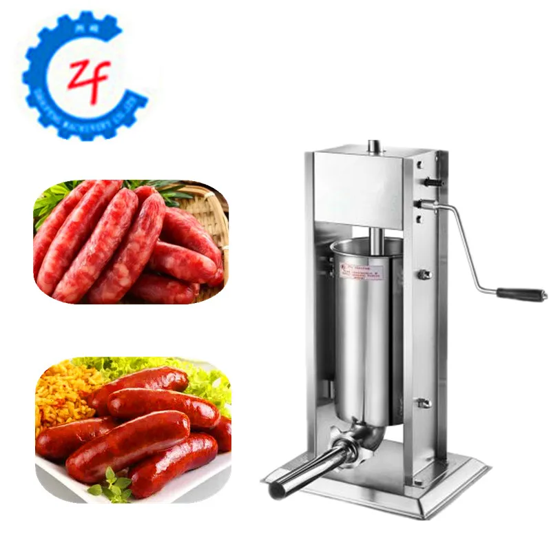 5 Liter Stainless Steel Manual Banger Sausage Stuffer Filling Making Machine