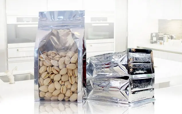 flat bottom aluminum foil cooking bags for sandwich for chips bags