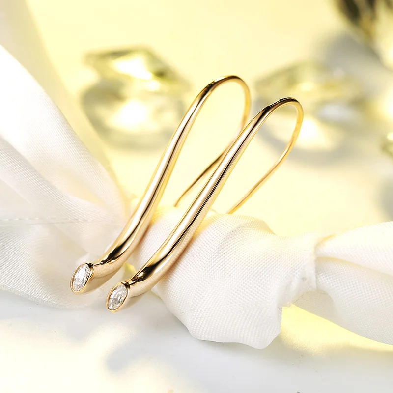 
RINNTIN OE168 Fashion Ear ring Jewelry Wholesale Silver Gold Plated Earrings hook for Women 