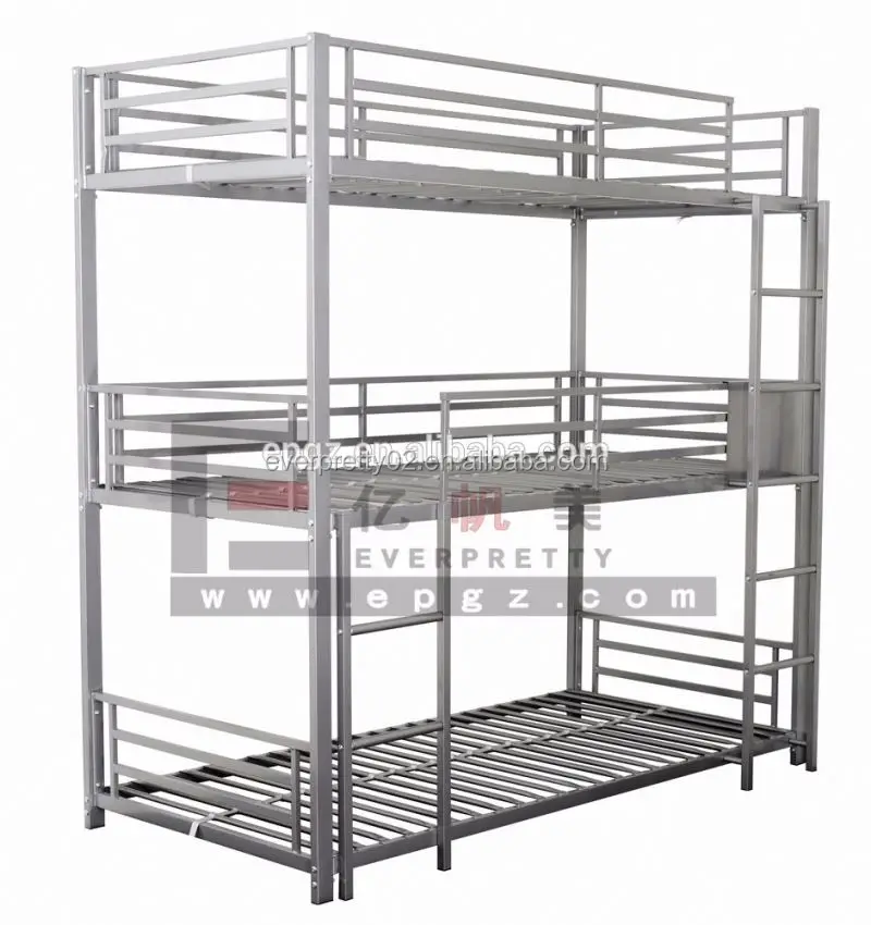 New Customized Style 3 Personal Simple Design School Dormitory Furniture Bunk Bed for Student