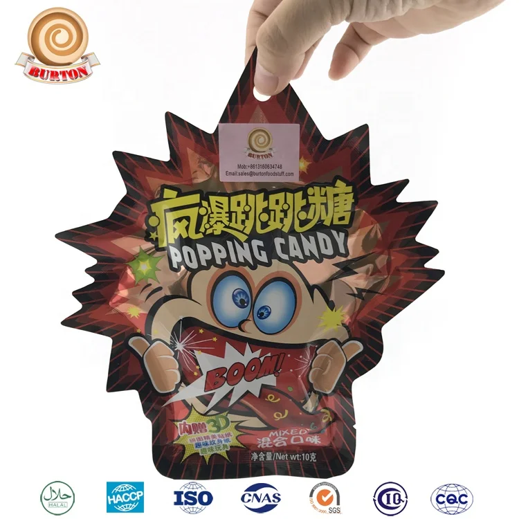 10G strong assorted fruity popping candy for kids with toy