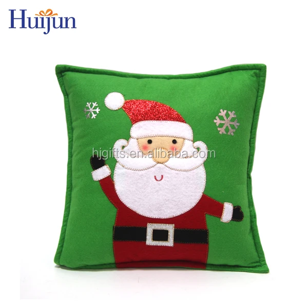 wholesale Green Custom snowman christmas crafts christmas  printed pillow case set of 4 for holiday gifts Xmas cushion cover