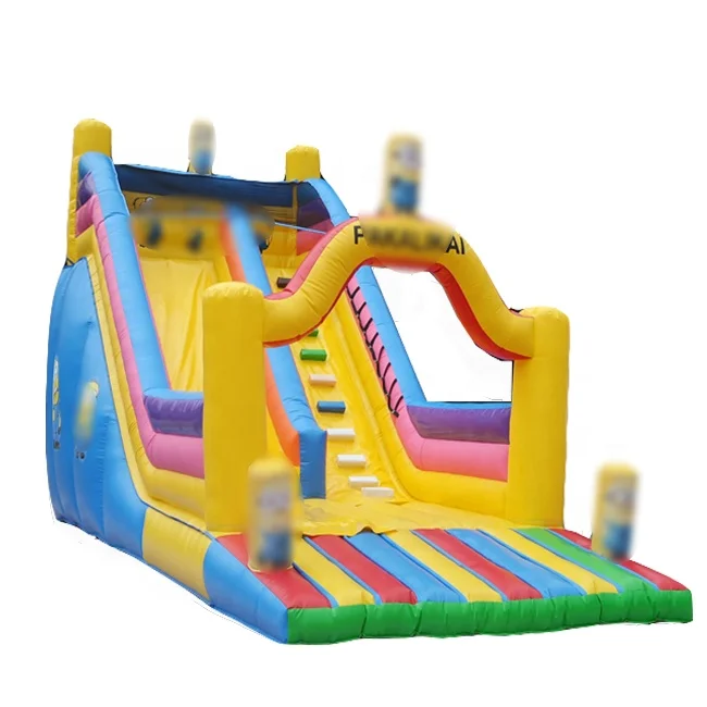 Vivid colors adults and children love water giant inflatable slide