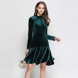 Maxnegio amazon 2018 custom clothing manufacturers velvet dress