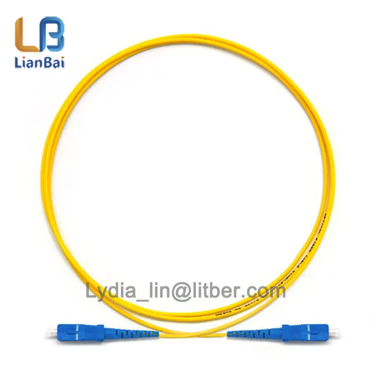 OEM single mode blue color SC/UPC-SC/UPC  FTTH fiber optic patchcord Patch Cord cable