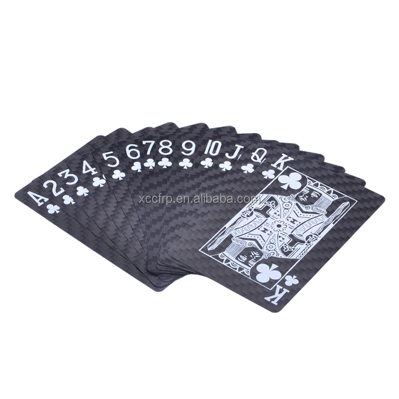 Cool 3k Carbon Fiber Playing Cards Deck Customized Poker Cards