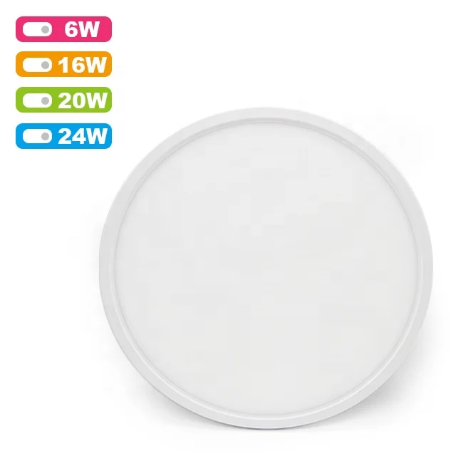 Hot selling products ABS integrated round indoor lighting ceiling led panel light surface mounted 6w
