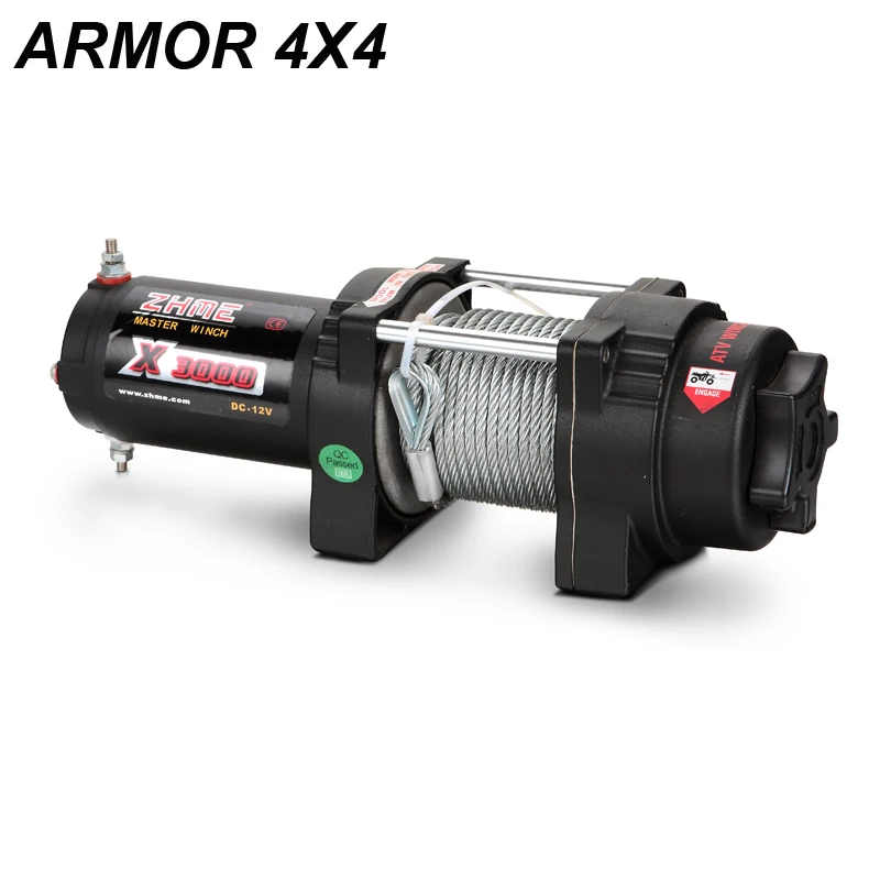 3000lbs pull mini 12v electric winch with steel rope
