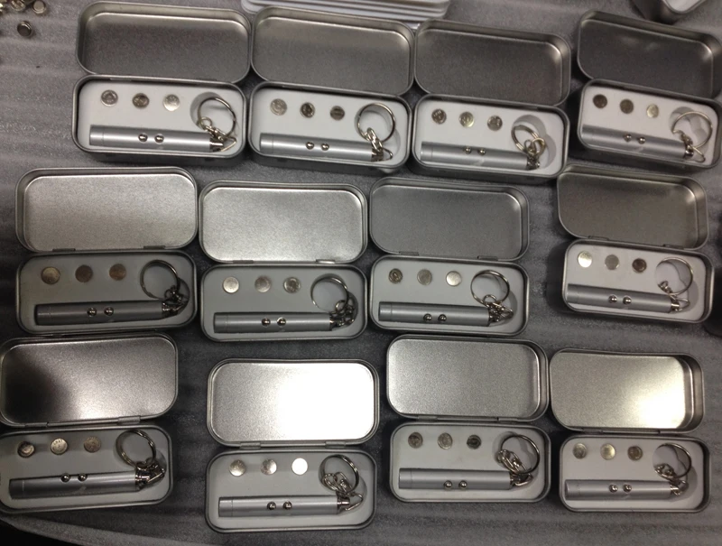 Hot sale 2 in 1 LED Flashlight keychain with Laser Pointer