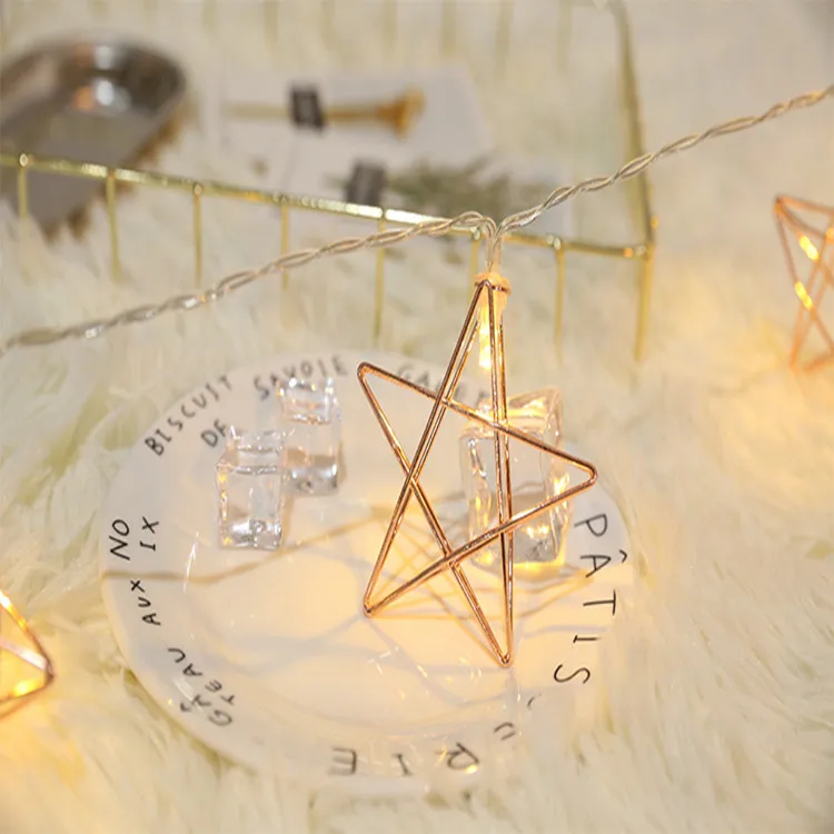 China supplier party /home/wedding decor led metal star moon string light led fairy lighting
