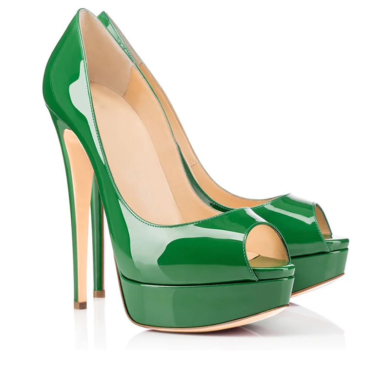 Latest desgin women 7 inches dress shoes open toe sexy platform heels