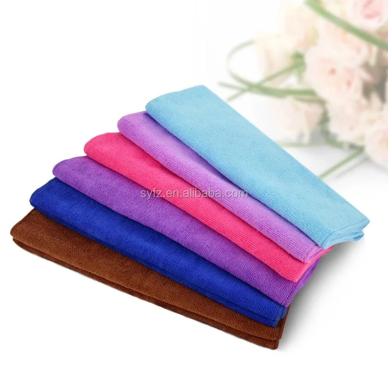 80% polyester 20% polyamide microfiber towel with printed logo microfiber car towel cleaning