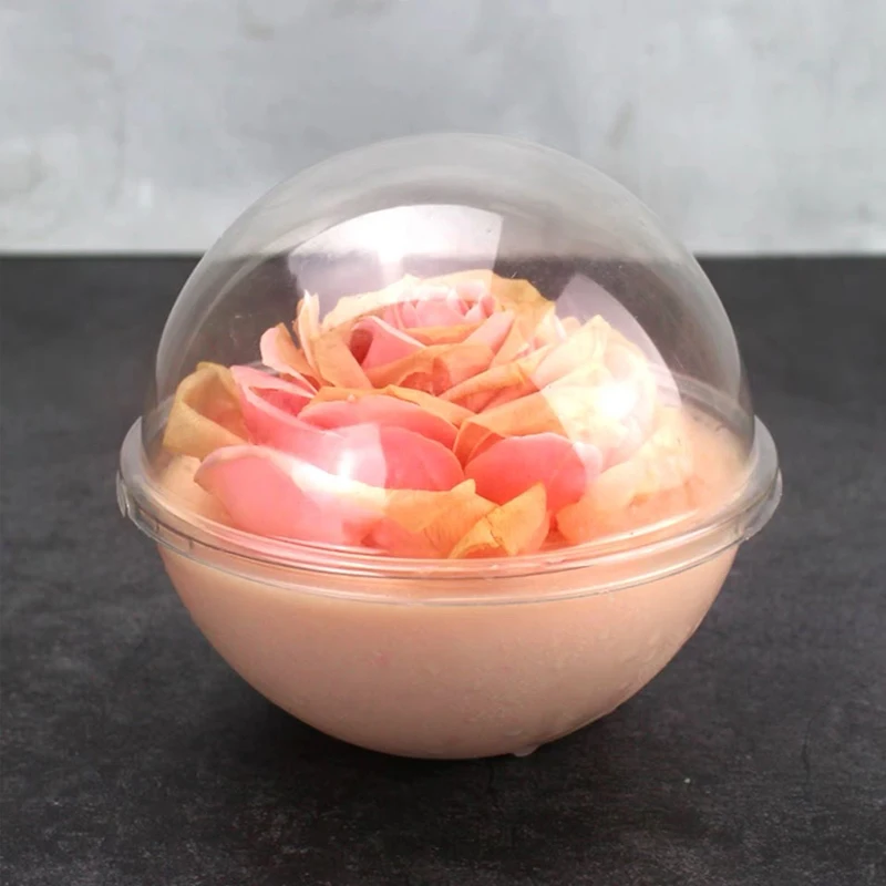 
Custom plastic clear Christmas decorations ball candy box birthday gift packing party wedding cake ball packaging 