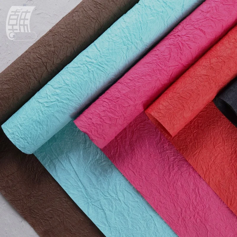 Экологически чистая искусственная оберточная бумага из крепа ручной работы