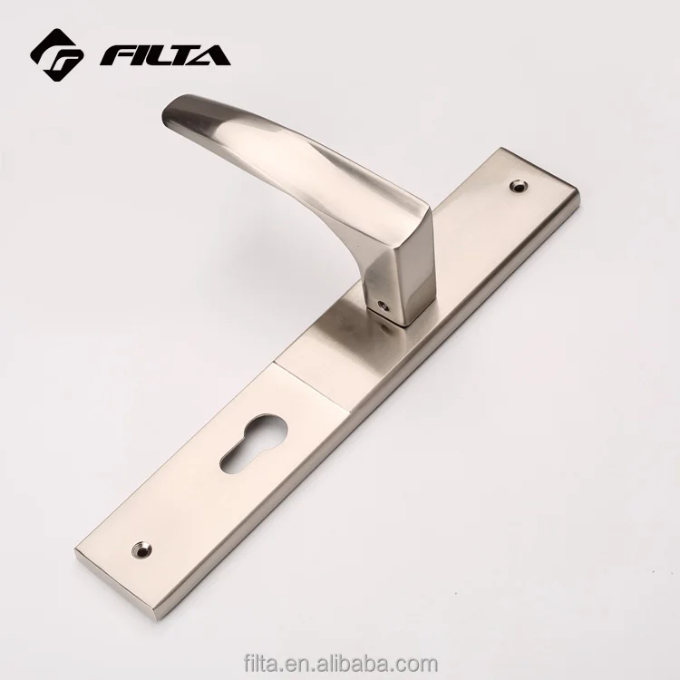 latest style door handle on plate P096-H183