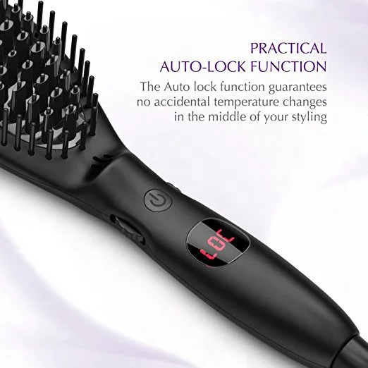 
Knob Control Temperature MCH Ceramic Ionic Electric Hair Straightening Brush 