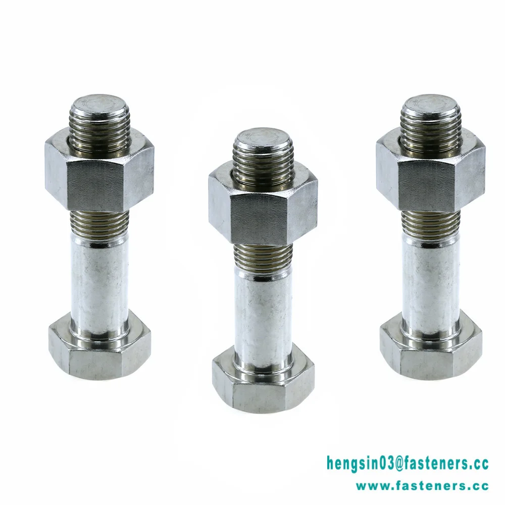 Hexagon head bolts DIN 933(full thread) grade 5.8 M22 bolt and nuts