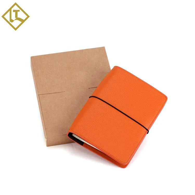 
Wholesale custom logo embossed A5 A6 blank handmade travel notebook dairy leather cover notebook leather journal 