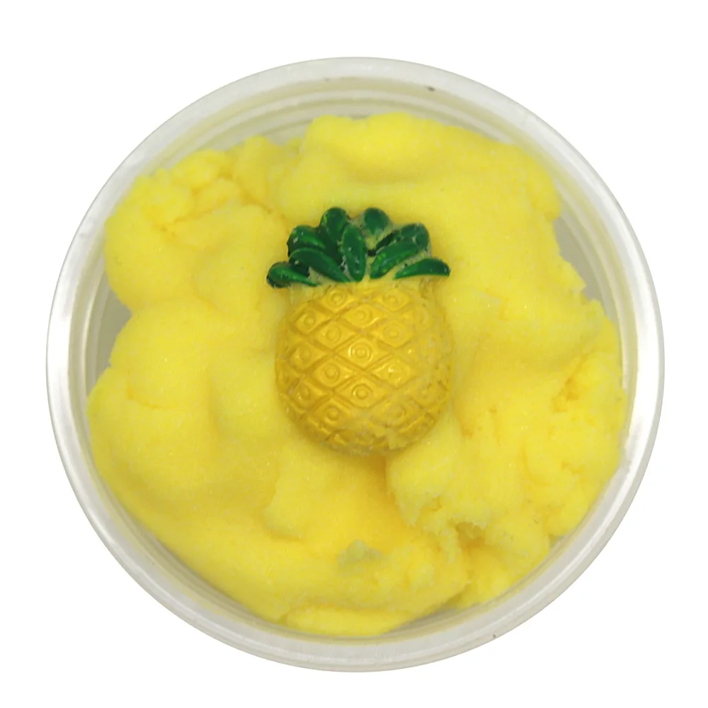 W017 Hot Selling 2023 Fruit Cotton Sand Slime Toy Soft Sand DIY Soft Sand For Kids toy Limo contenido contenido en materias text