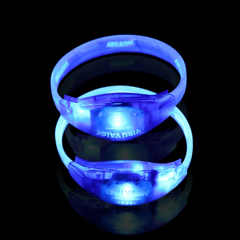 LED Flashing Sound Activated Adjustable TPU Bracelet